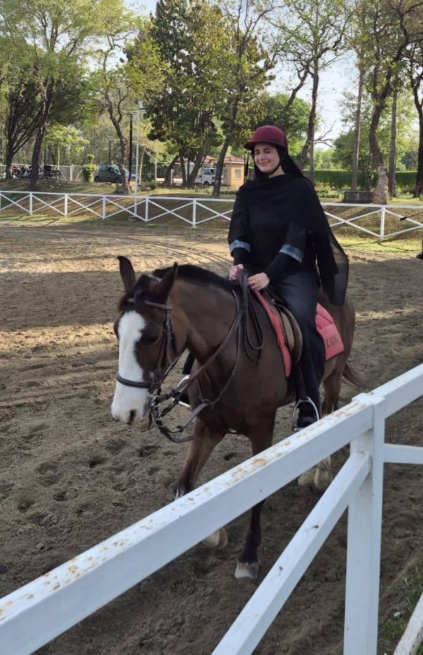Horse riding together